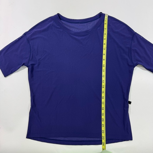Lululemon Get Low Mesh Shirt Short Sleeve Emperor Blue - Picture 5 of 6
